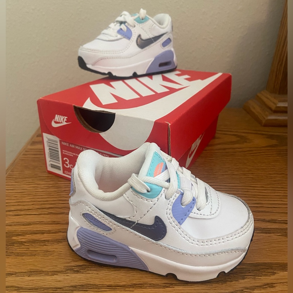 Nike Baby Walker Shoes - White and Blue